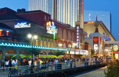 Atlantic City boardwalk casino resort on the New Jersey coastline